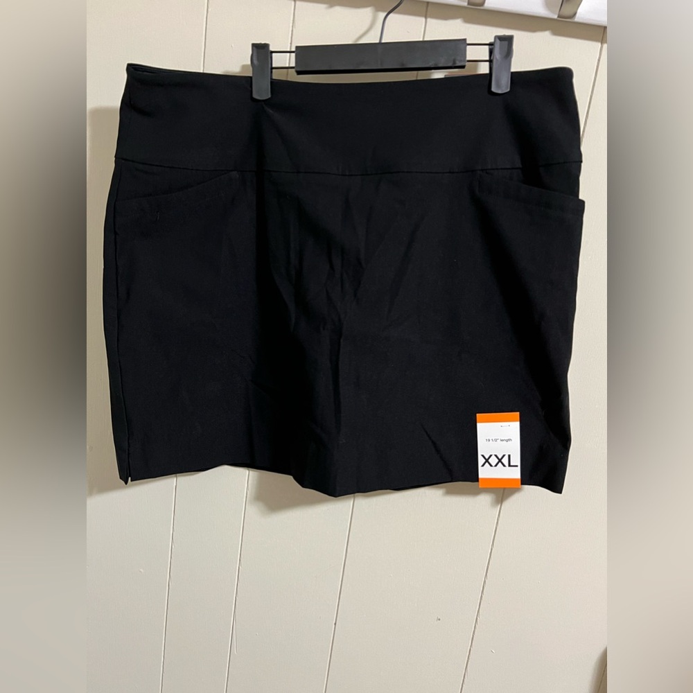 SC & CO black 360 tummy control skort skirt XXL 18 20 pockets NWT